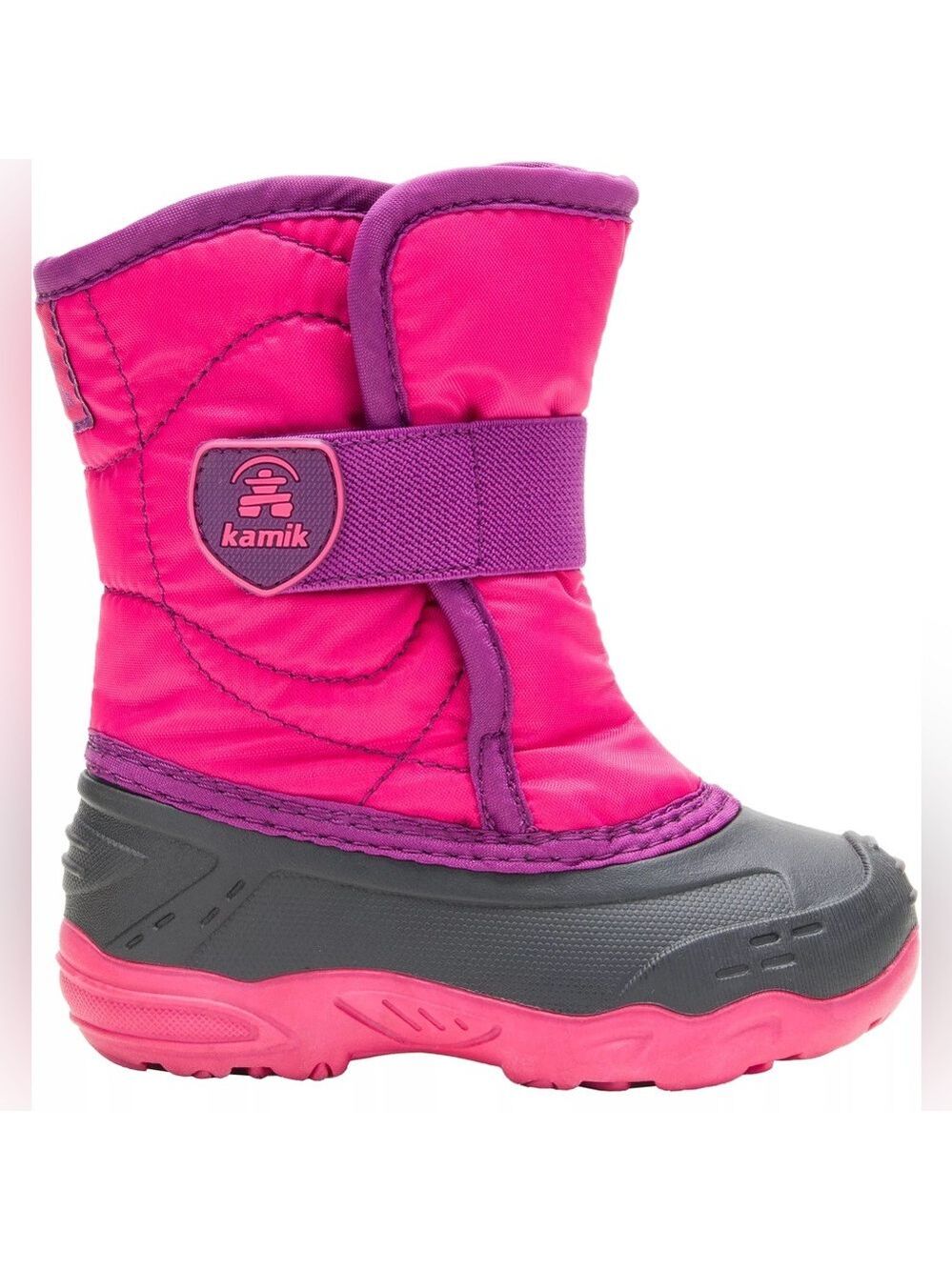 Size 10 Kamik Pink and Purple Kids Snow Boot